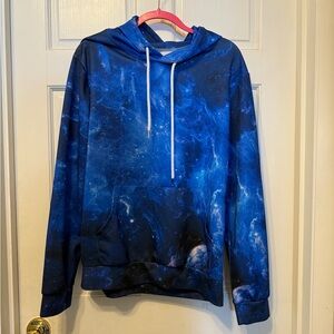 Men's Blue Galaxy Print Sweater